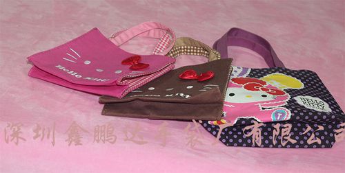 厂家订制高品质多色图案时尚可爱印花 化妆包 棉布手提袋